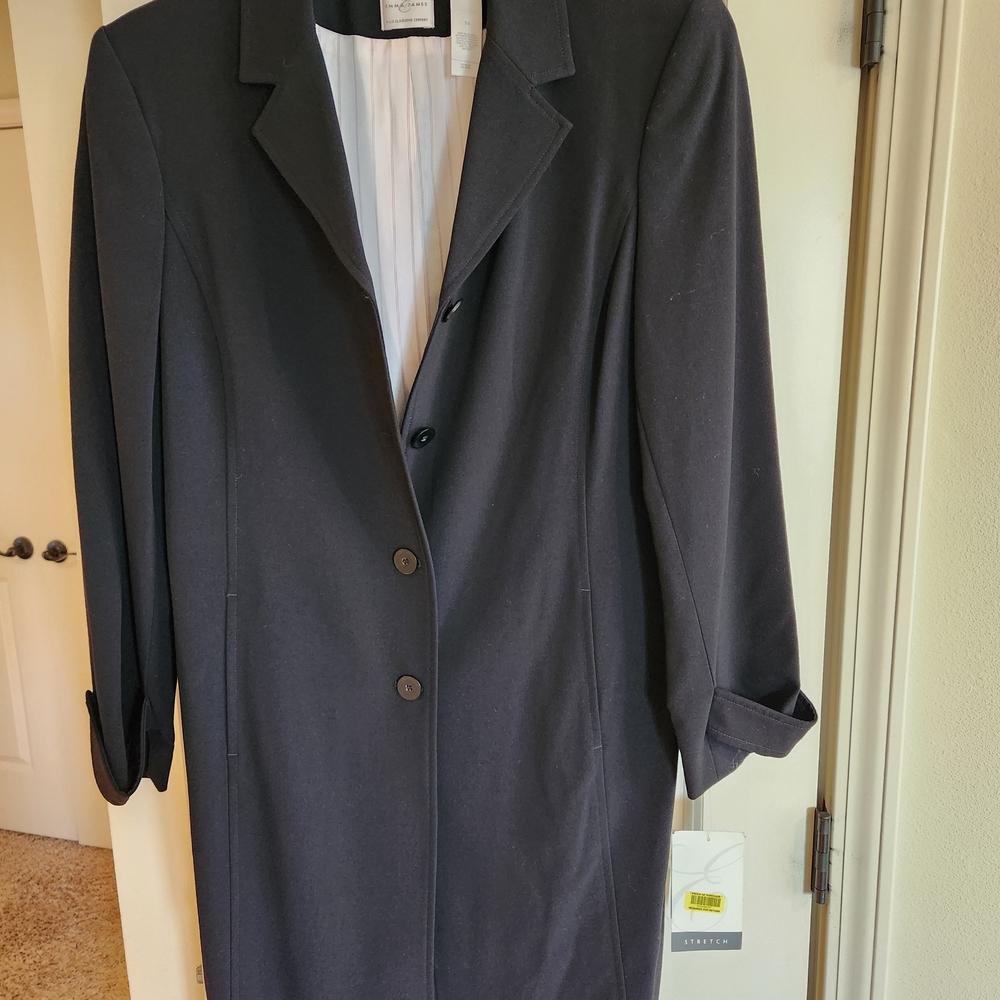 New Elegant Black Women's Coat - Picture 4 of 8